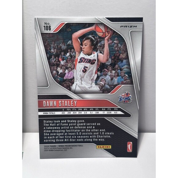 Dawn Staley Prizm Green Refractor & Sealed 4 WNBA Card Pack Sting South Carolina - Picture 3 of 4